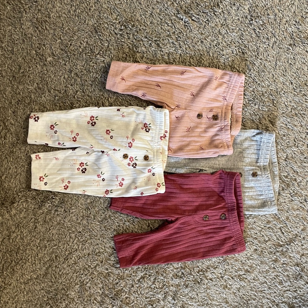 Carter's Pink and White Pants Soft and Stylish Bottoms